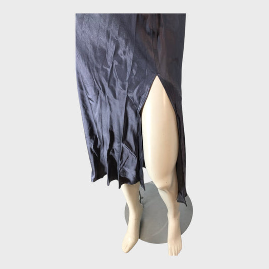 RIVER ISLAND Studios Women's Dress Midi Side Slit Black Formal