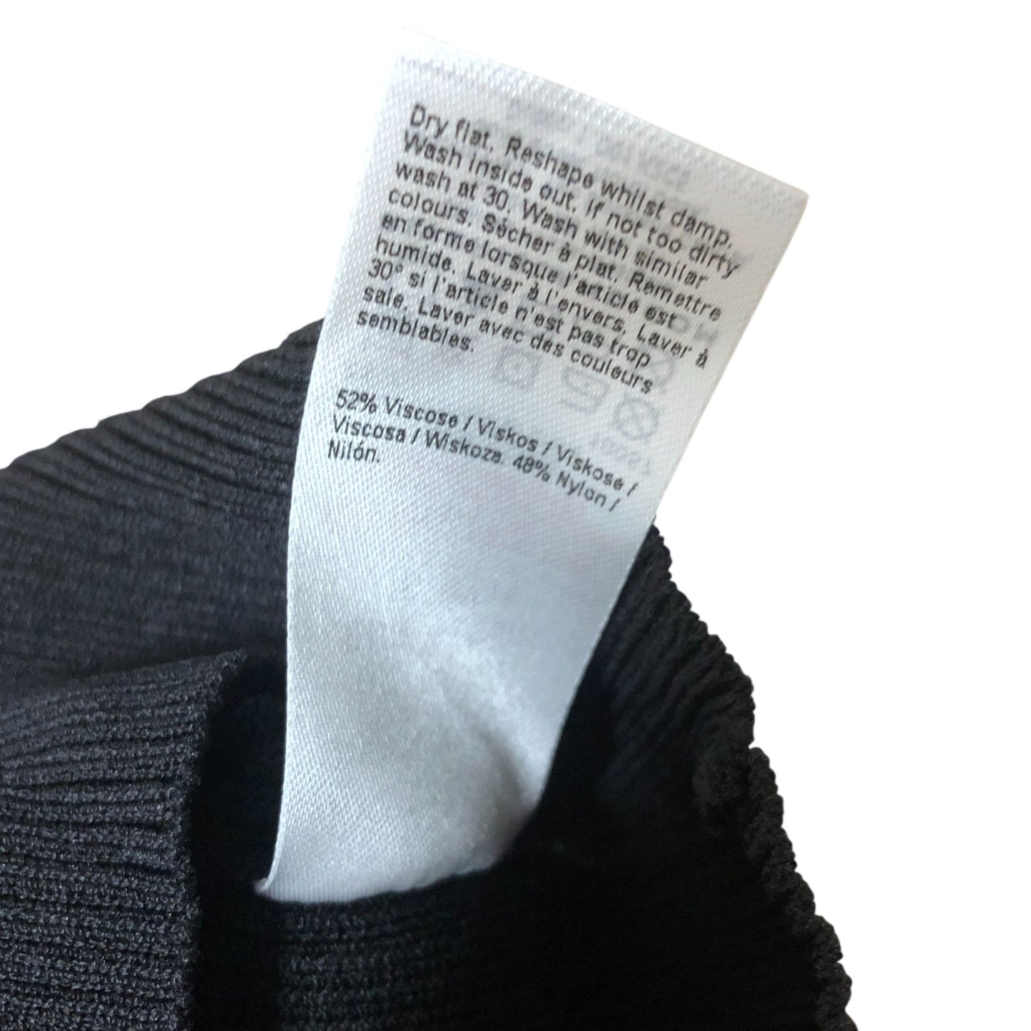 River Island Black Short Sleeve Top 5-6 Years Girls Viscose Bow Detail