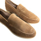 Suede Loafers UK11 Mens Casual Slip On Brown Leather Upper Shoes