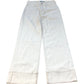 Baukjen Wide Leg Trousers UK12 Women's Organic Cotton Cream Denim