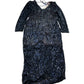 Lipsy Elegant Lace Long Sleeve Dress UK Size 14 Black Sequined Evening Wear
