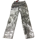 River Island Silver Faux Leather Snake Print Skinny Trousers