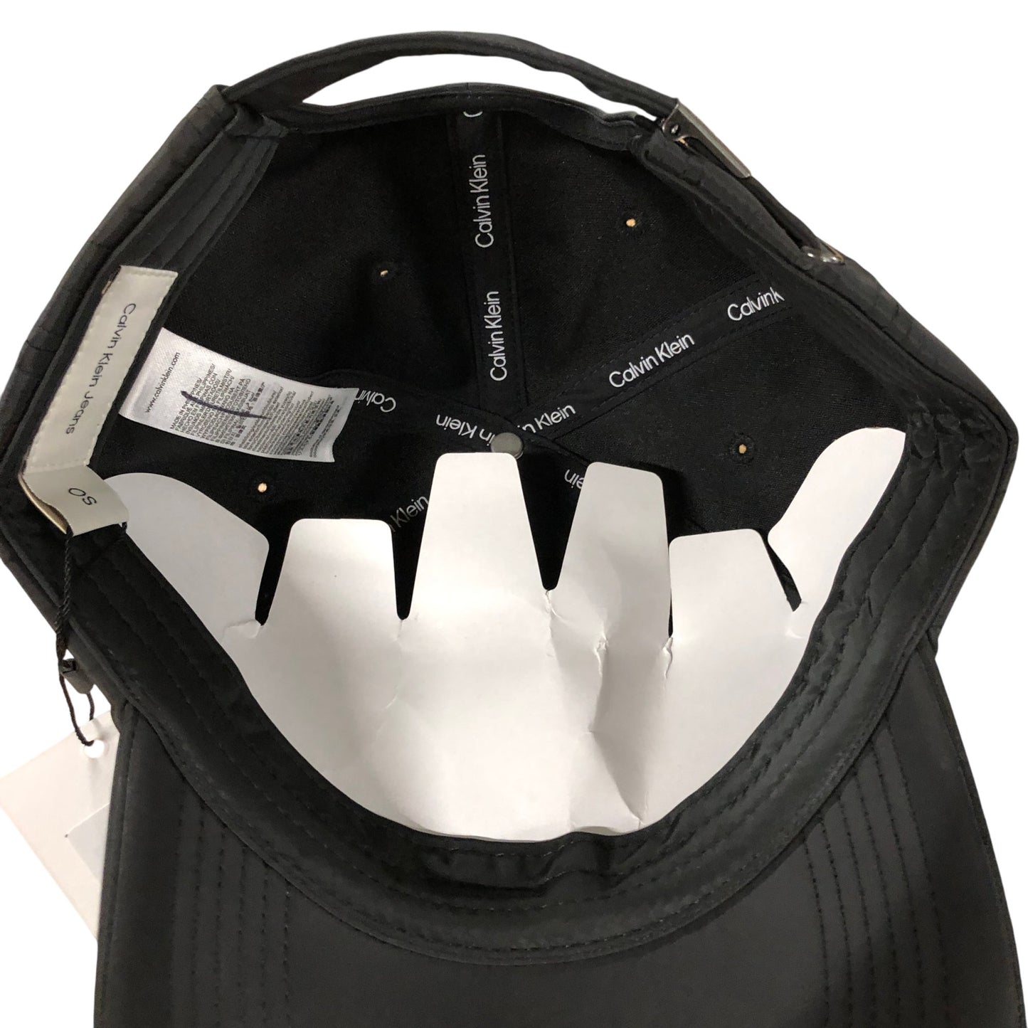 Calvin Klein Jeans 6 Panel Monologo Patch Cap OS Men's Black Hat