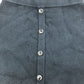 River Island Black Button Down A-Line Skirt UK Size 12 Women's Acrylic Blend