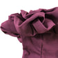 River Island Ruffle Top XS Women's Burgundy Stretchy Short Sleeve Blouse