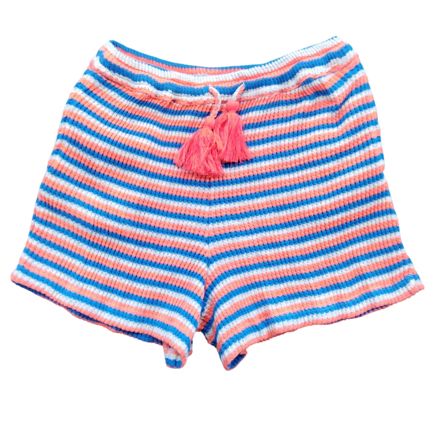 River Island Girls Striped Shorts UK 7-8 Years Vibrant Casual Summer Style