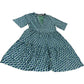 UK6 Women's Petite Green Floral Print Short Sleeve Dress