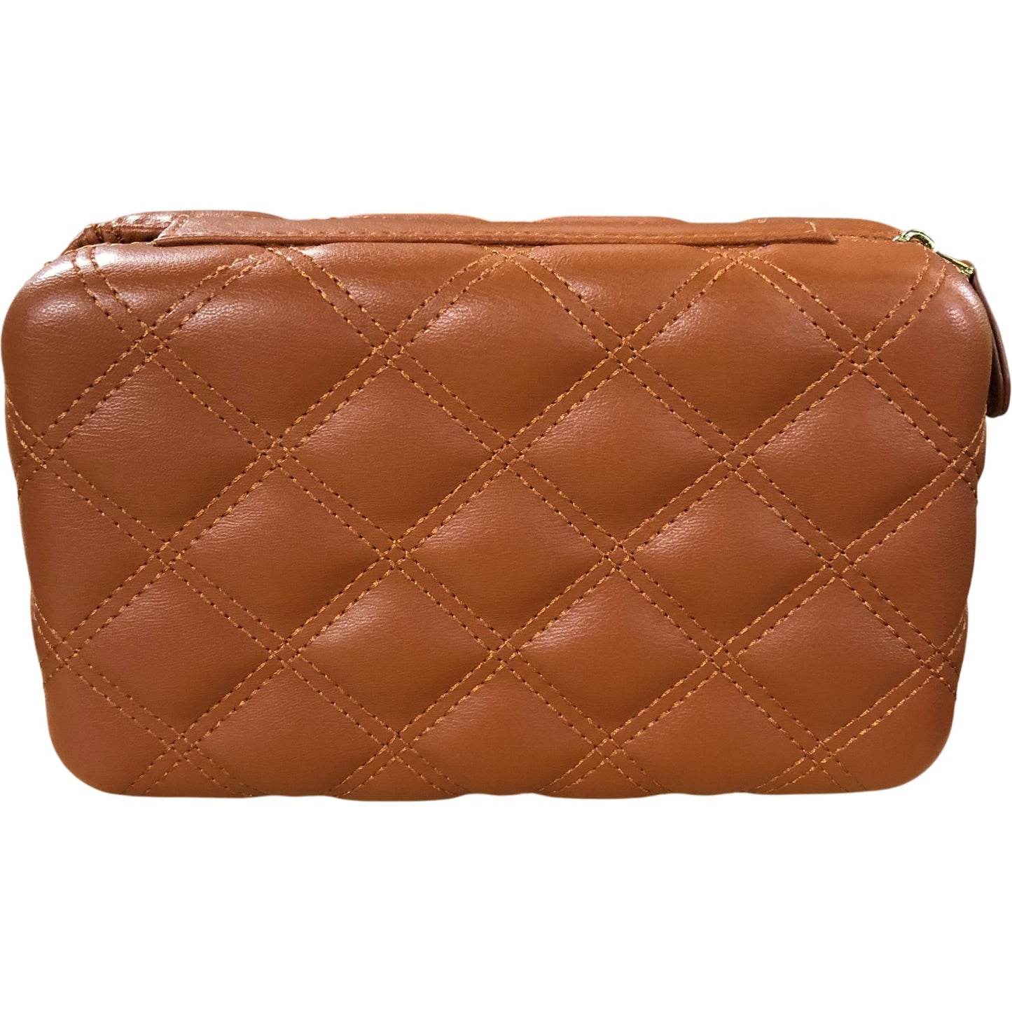 VEE&CO Travel Jewellery Box Organiser Gift For Women Girls Brown Quilted