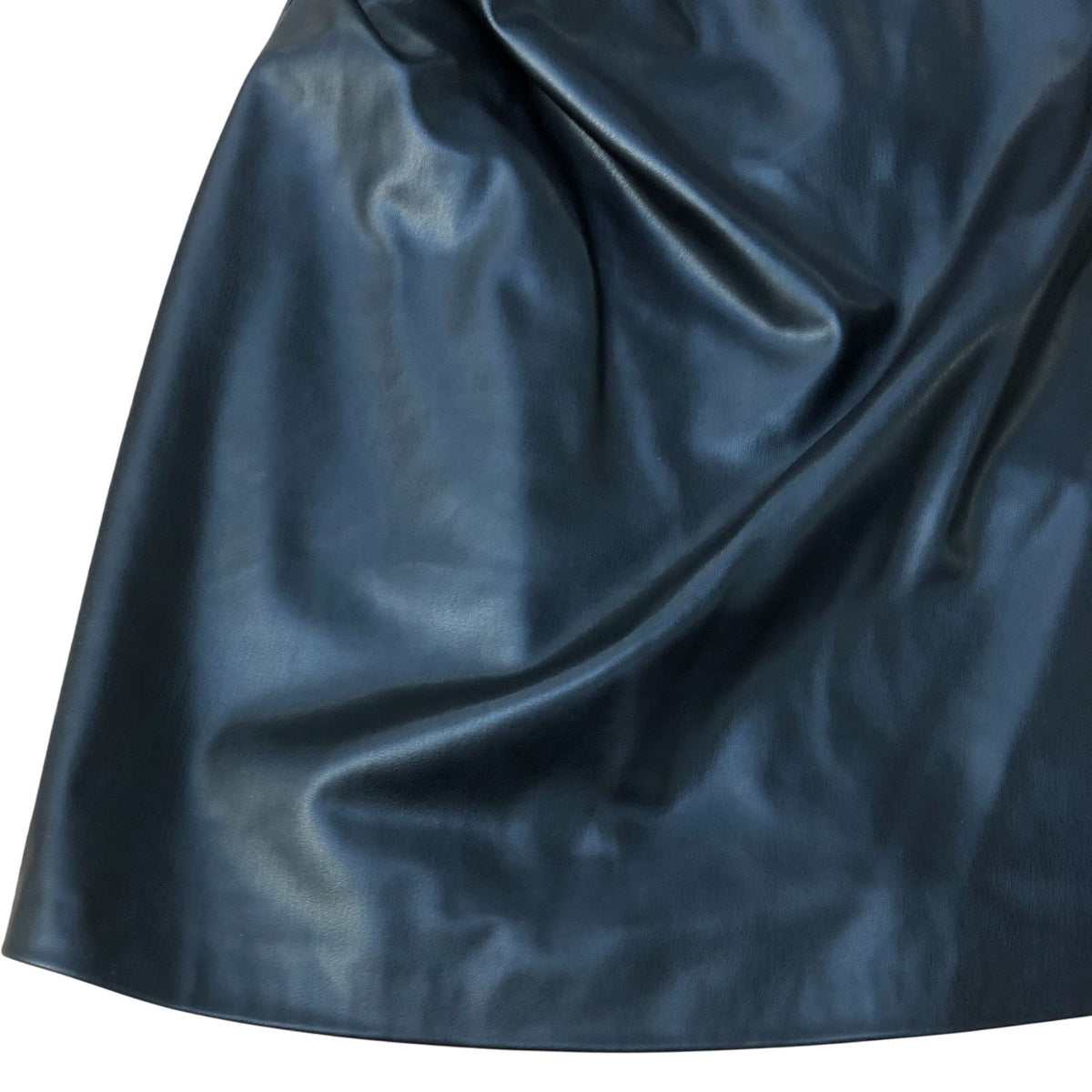River Island One Shoulder Faux Leather Black Mini Dress Size 12