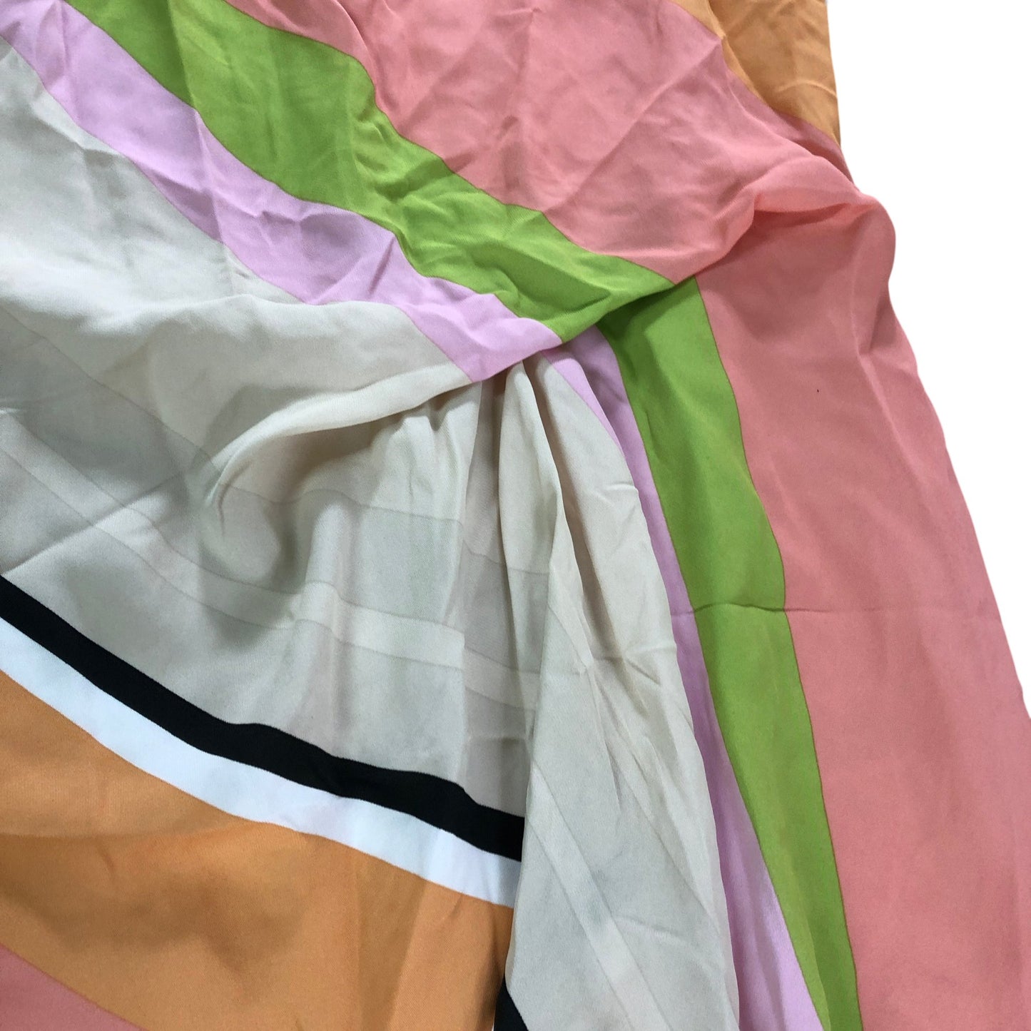 Branded UK10 Women's Colourful Sleeveless Dress Viscose Polyester Multi Stripe