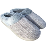 Women's Slippers Grey Faux Fur Lined Size 7
