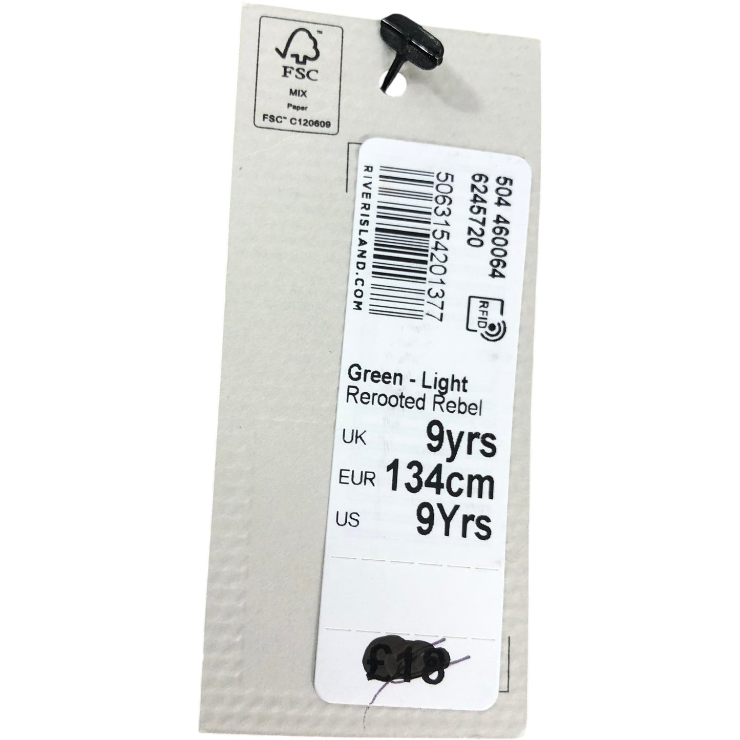 RIVER ISLAND Cargo Shorts UK9 Unisex Kids Green Light Rerooted Rebel