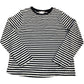Long Sleeve Black & White Striped Top Size 14