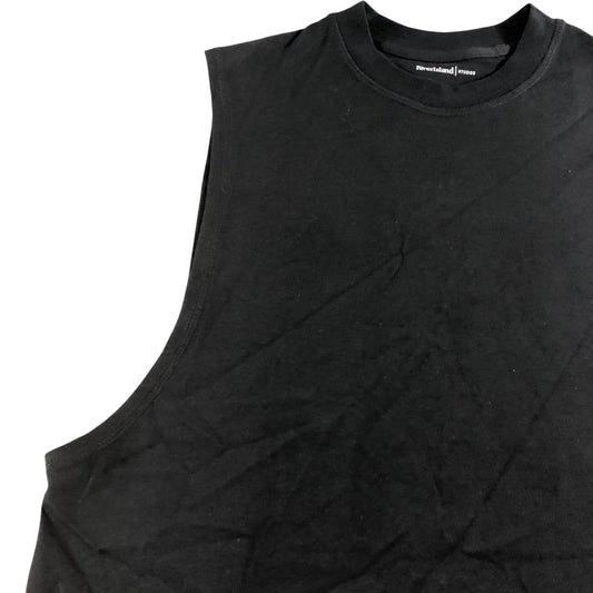River Island Sleeveless Vest Top UK Size S Black Cotton Casual Wear