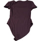 River Island Bodysuit UK8 Women's Short Sleeve Square Neck Brown
