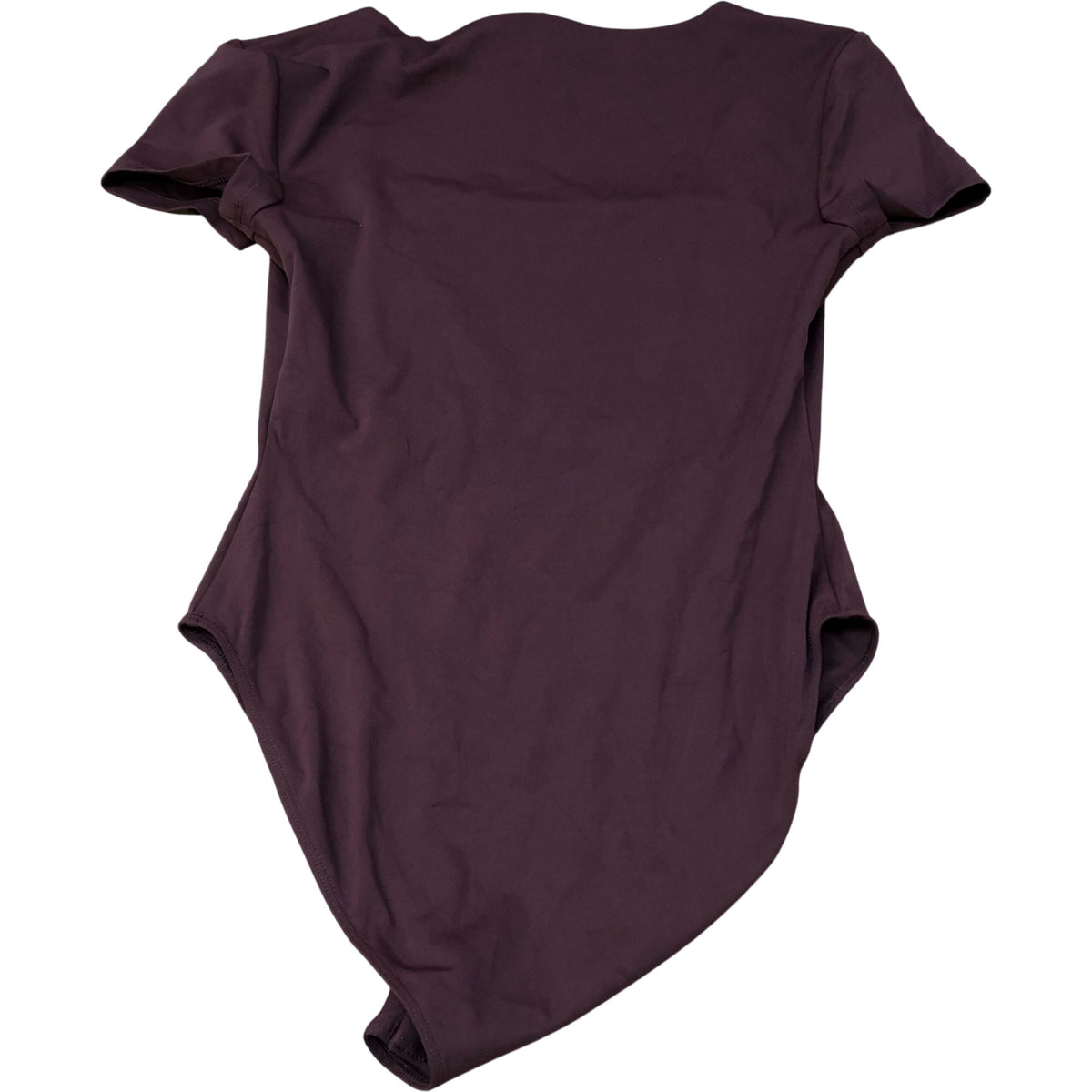 River Island Bodysuit UK8 Women's Short Sleeve Square Neck Brown