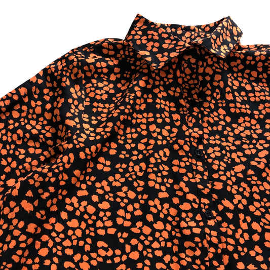 Dancing Leopard Size 16 Women's Black Orange Animal Print Midi Dress