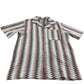 River Island Short Sleeve Casual Shirt Men's Zigzag Pattern Multicolour Medium