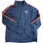 Under Armour Boys Zip Jacket YL 13-14 Navy Blue Orange Training Sport Wear