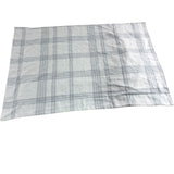 1 Piece Standard Pillowcase 50x75cm Grey Plaid Pattern Cotton Blend