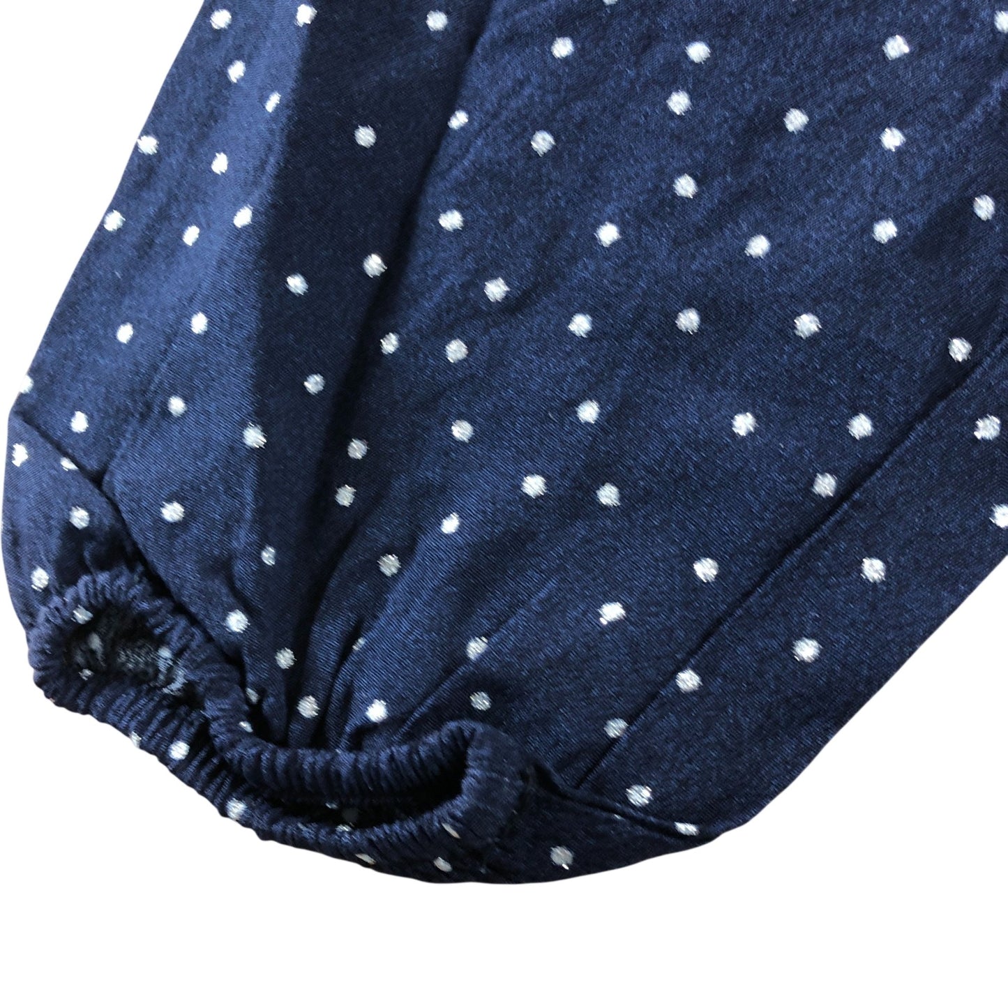Crew Clothing Company Women's Size 10 Navy Polka Dot Blouse Long Sleeve Top