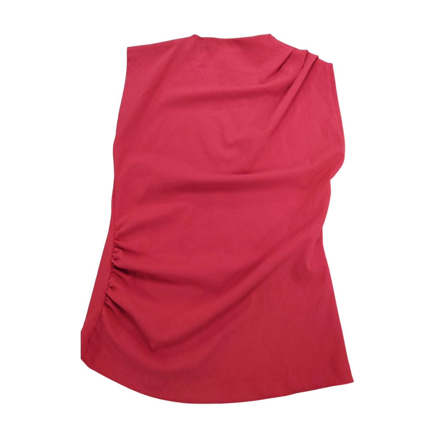 River Island Stylish Red Top UK Size 6 Women's Gathered Hem Chic Fashion