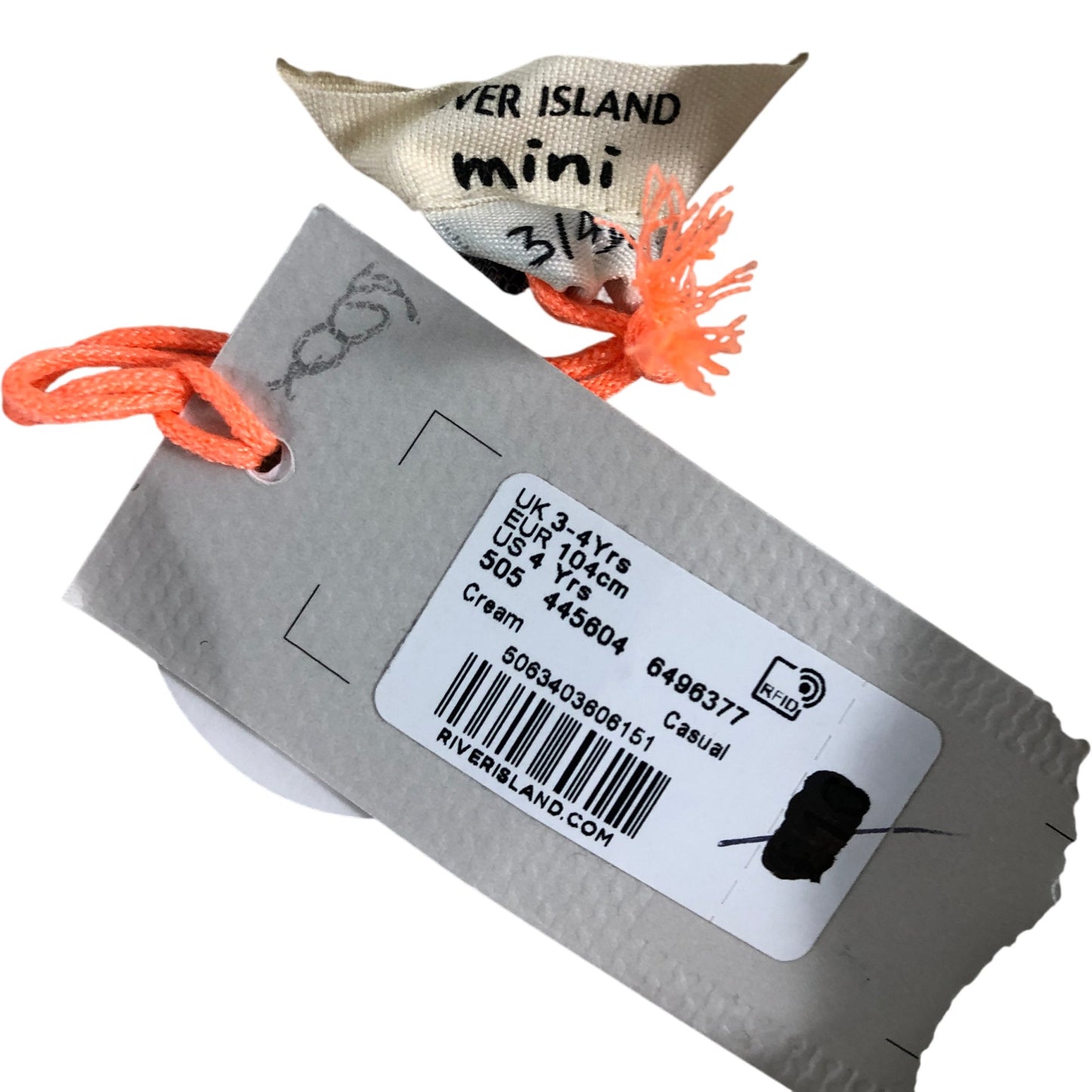 River Island Mini Girls White Lace Frill Dress UK3-4 Years Cute Summer Outfit