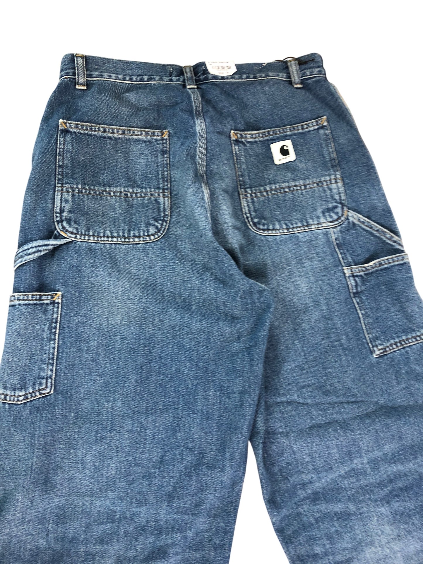 CARHARTT W Brandon Double Knee Pant M Loose Fit Men's Denim Jeans Blue 32"