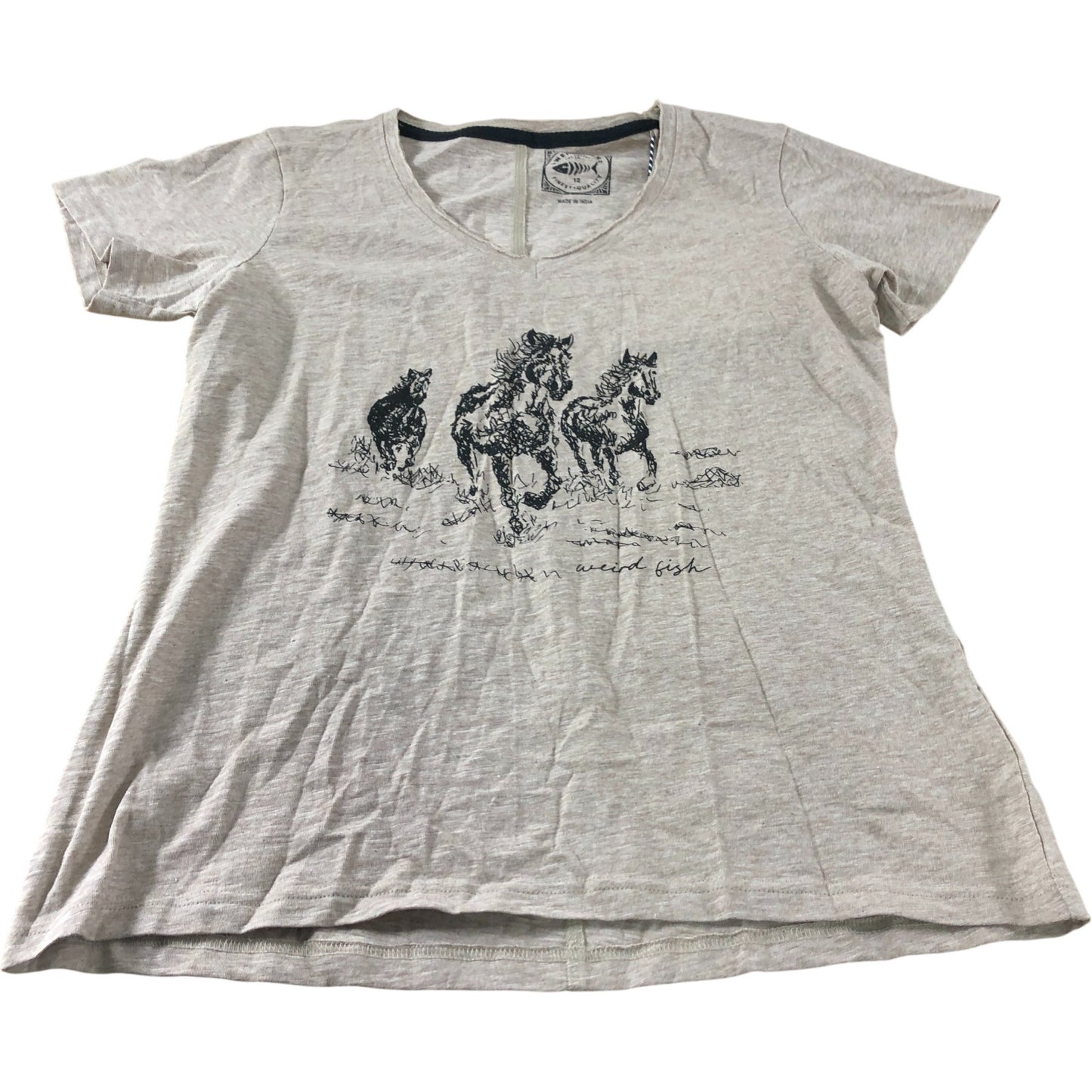 Weird Fish Sand Dune Wild Ponies T-Shirt - Size 12