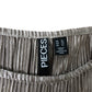 Pieces Pleated Plisse Maxi Dress XL Women's Long Sleeve Side Splits Stone
