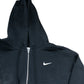 Nike Oversized Fit Hoodie XL Women's Black Zip Up Cotton Activewear