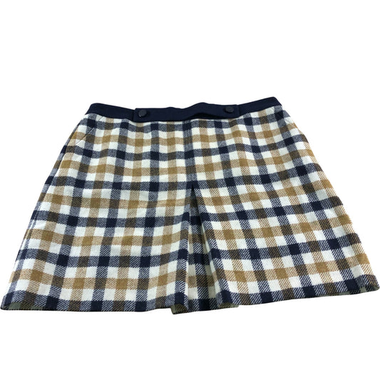 Branded Checked Mini Skirt  - Size 16