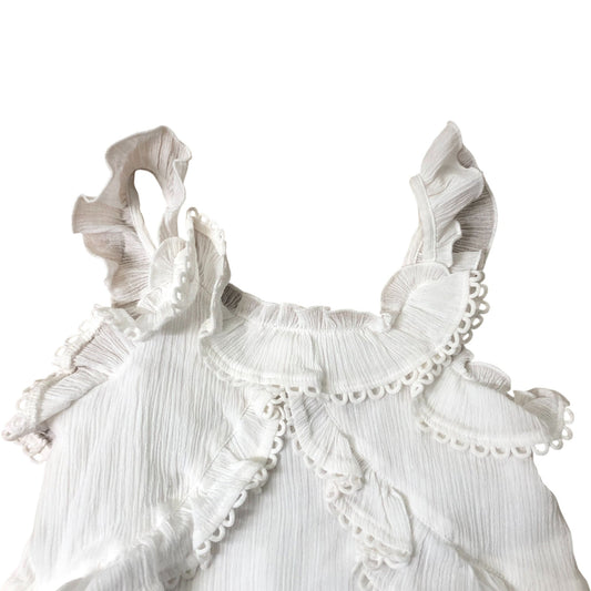 River Island Girls Frill Detail Dress White Summer Style Dress 6 Years