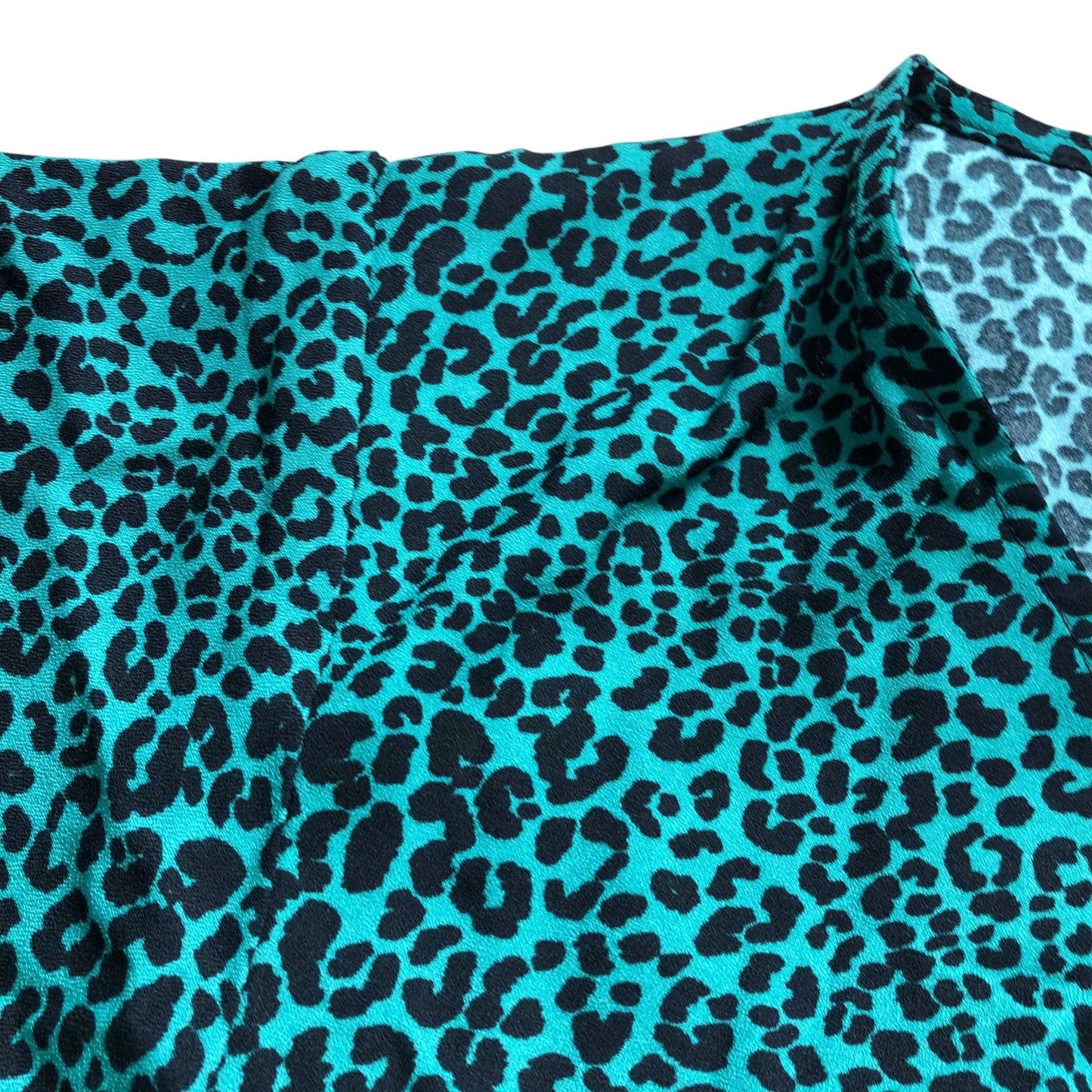 Branded Green Leopard print Wrap Dress - Size 8