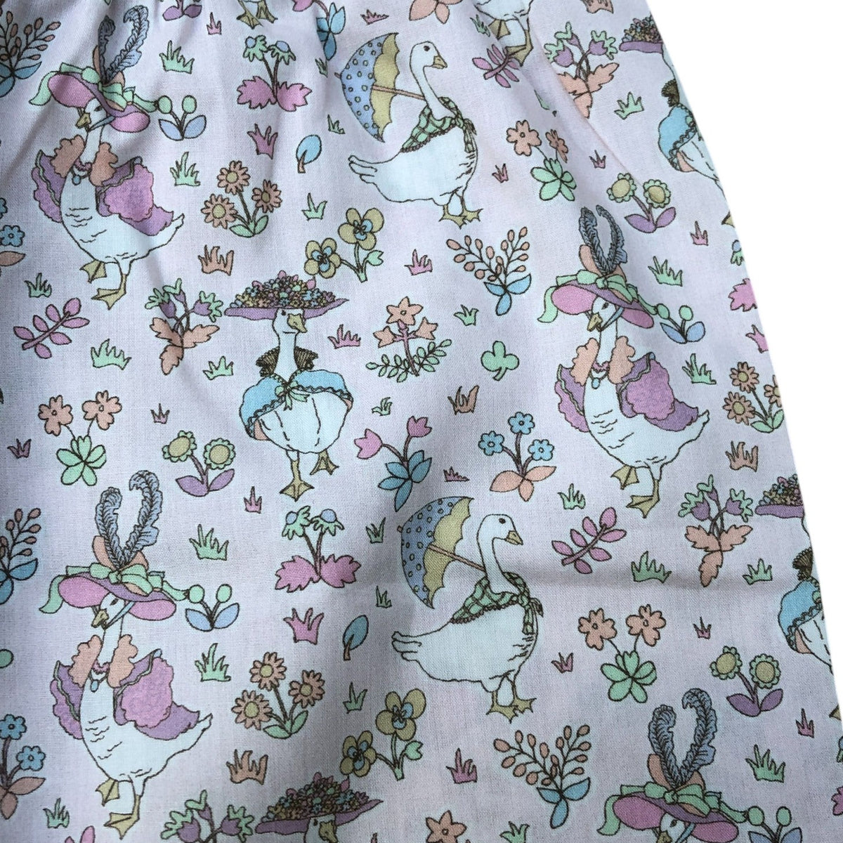 Liberty Fabric Kids Pyjama Set Geese Umbrella Design 12-24 Months
