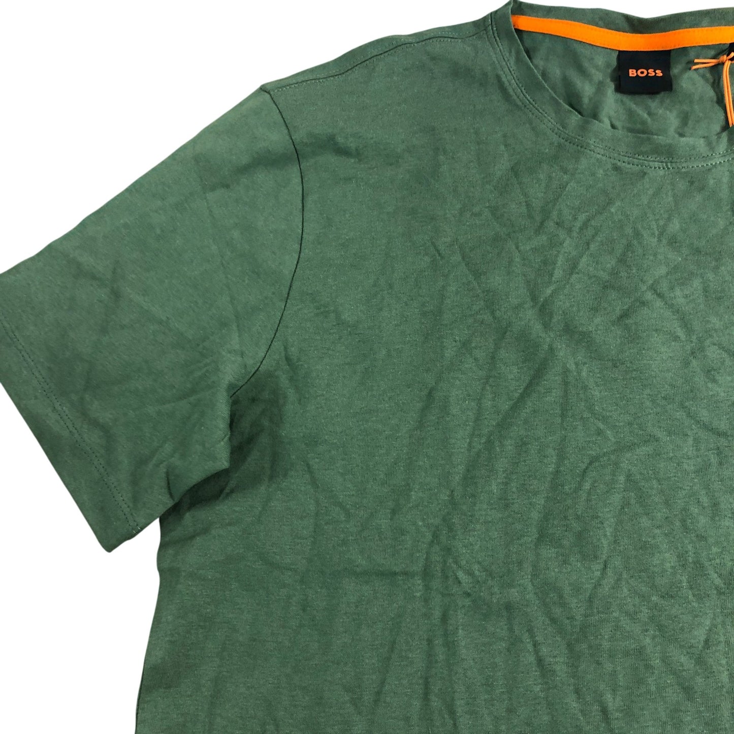 Hugo Boss T-Shirt XL Men's Green Cotton Casual Tee Short Sleeves