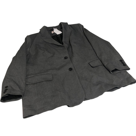 Women's Blazer Grey Tailored Fit Button Up Jacket UK18