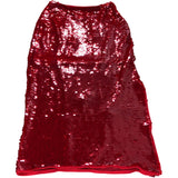 Red Sequin Midi Skirt UK12 Women's