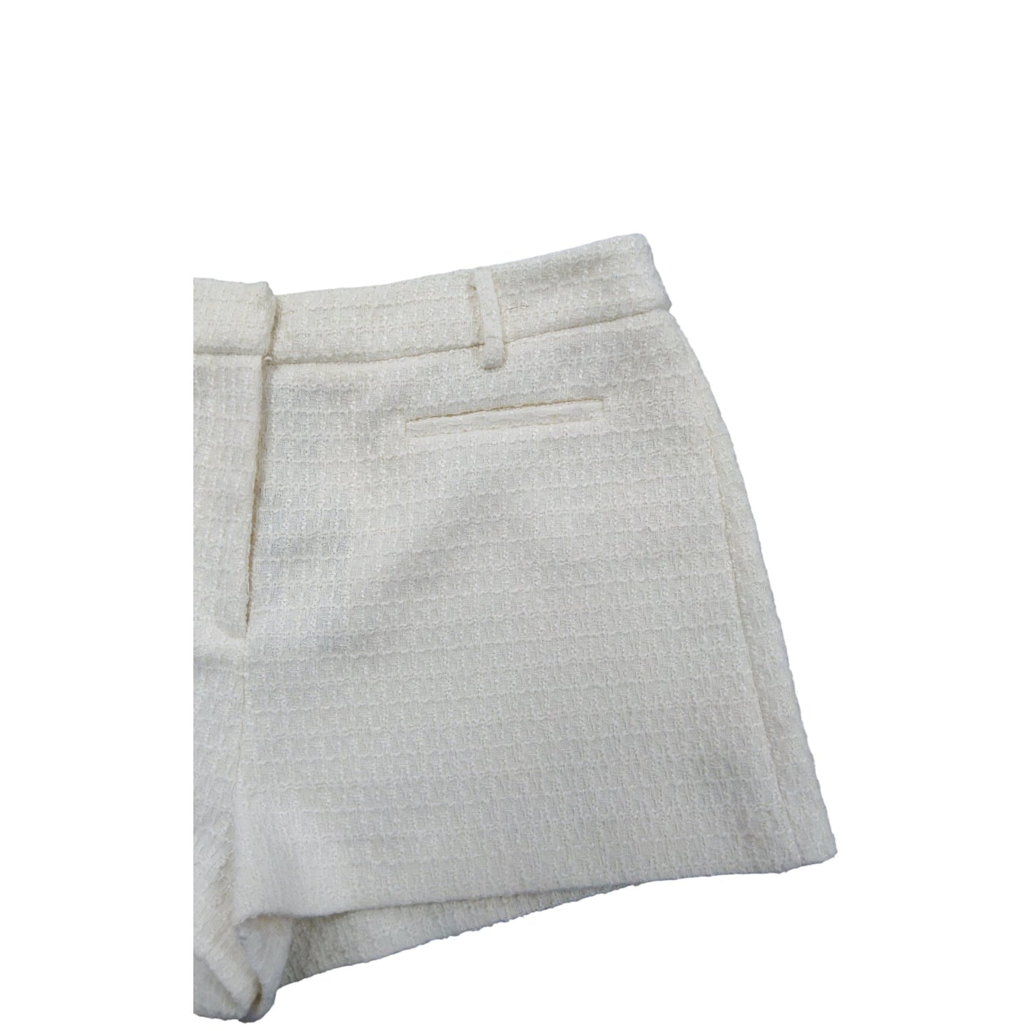 River Island Women's Cream High Waisted Woven Shorts UK16 Summer Chic