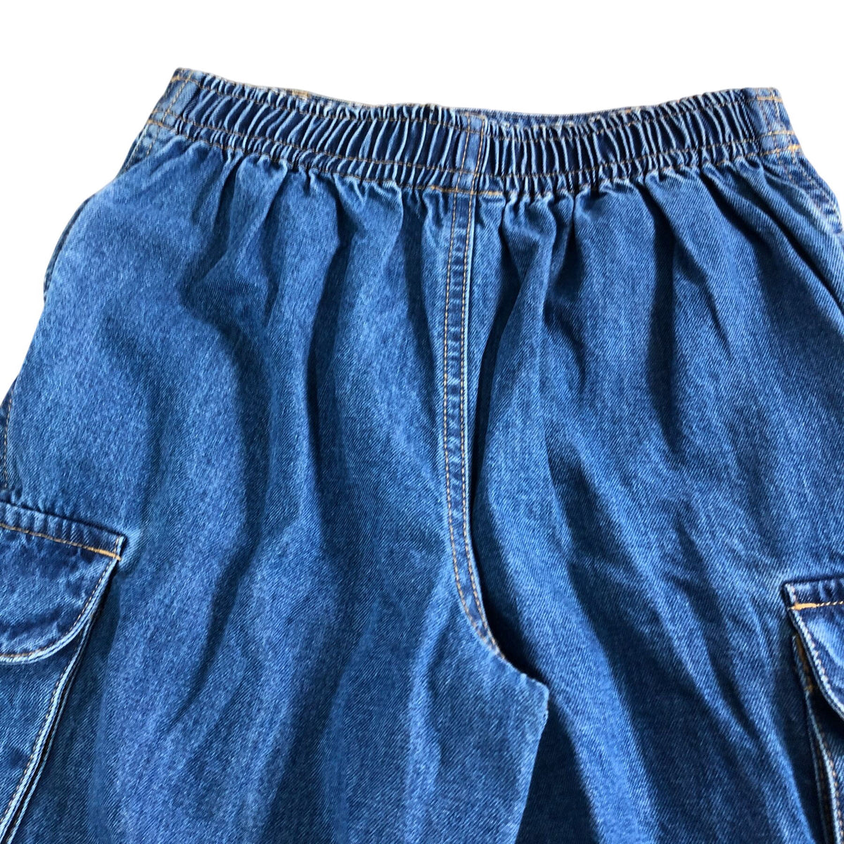 River Island Cargo Jeans UK7-8 Years Unisex Wide Leg Pockets