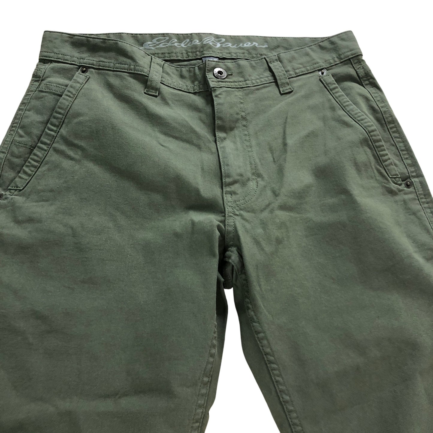 Eddie Bauer 32x30 Men's Classic Fit Utility Pants Green Cargo Trousers