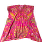 Branded Floral Print Kaftan Cover Up Women's Viscose Pink Summer UK6