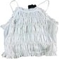 RIVER ISLAND Girls Smocked Top UK9-10yrs New White Ruffle Strap Fashion