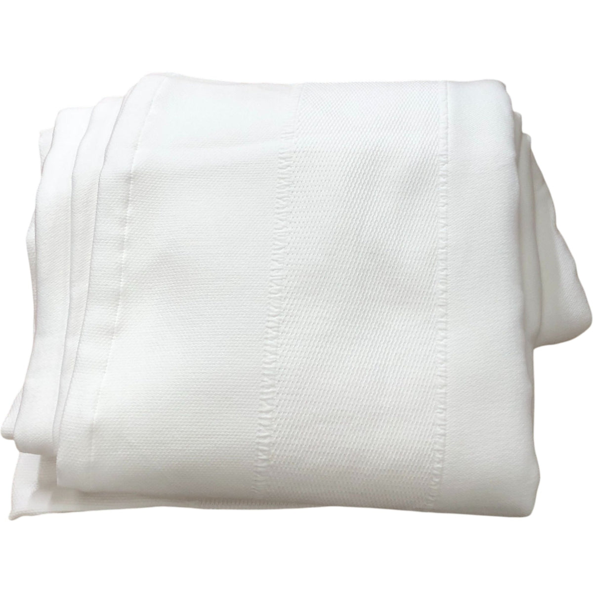Superking Organic Cotton Blanket 280x260cm White Soft Textured Throw