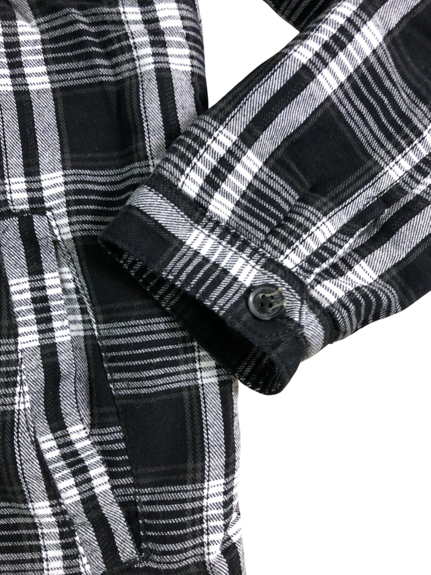 TOKYO LAUNDRY Men's Flannel Shirt Size M Black White Check Long Sleeve Top