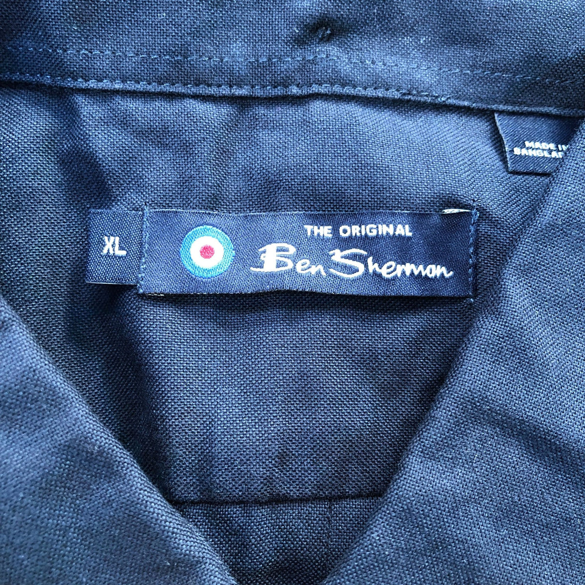 Ben Sherman Dark Navy Long Sleeve Casual Oxford Shirt Size XL