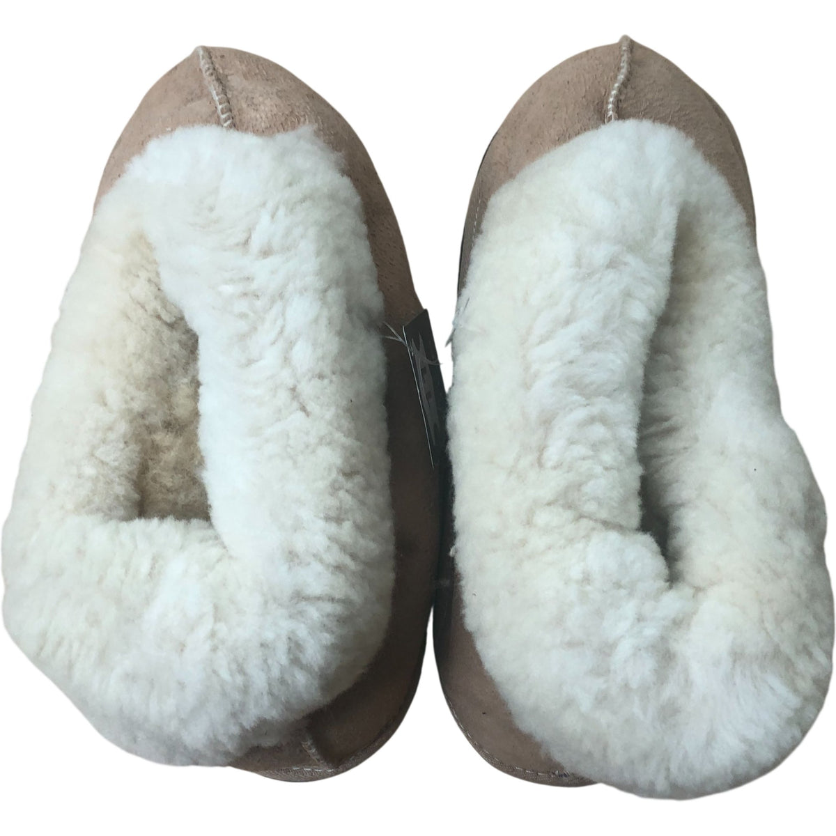 JCP Leathers Womens Genuine Sheepskin Slippers Tan Warm Cozy Shoes