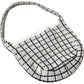 Black And White Checkered Shoulder Bag Women's Casual Tote Handbag