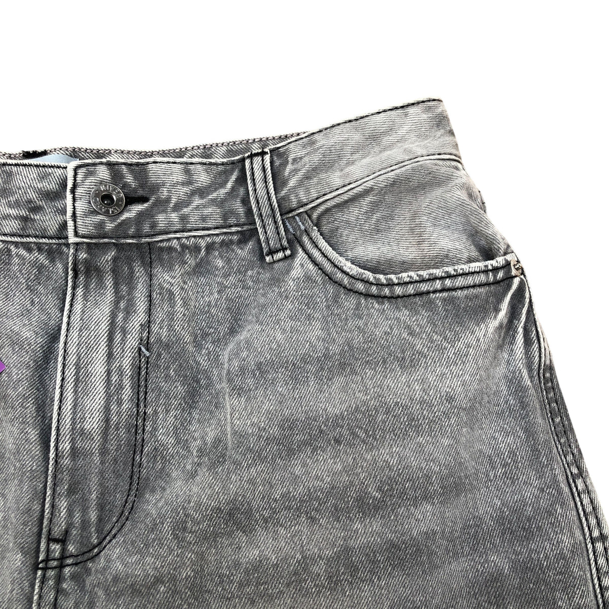 River Island Wide Leg Jeans Grey Denim Casual Loose Fit