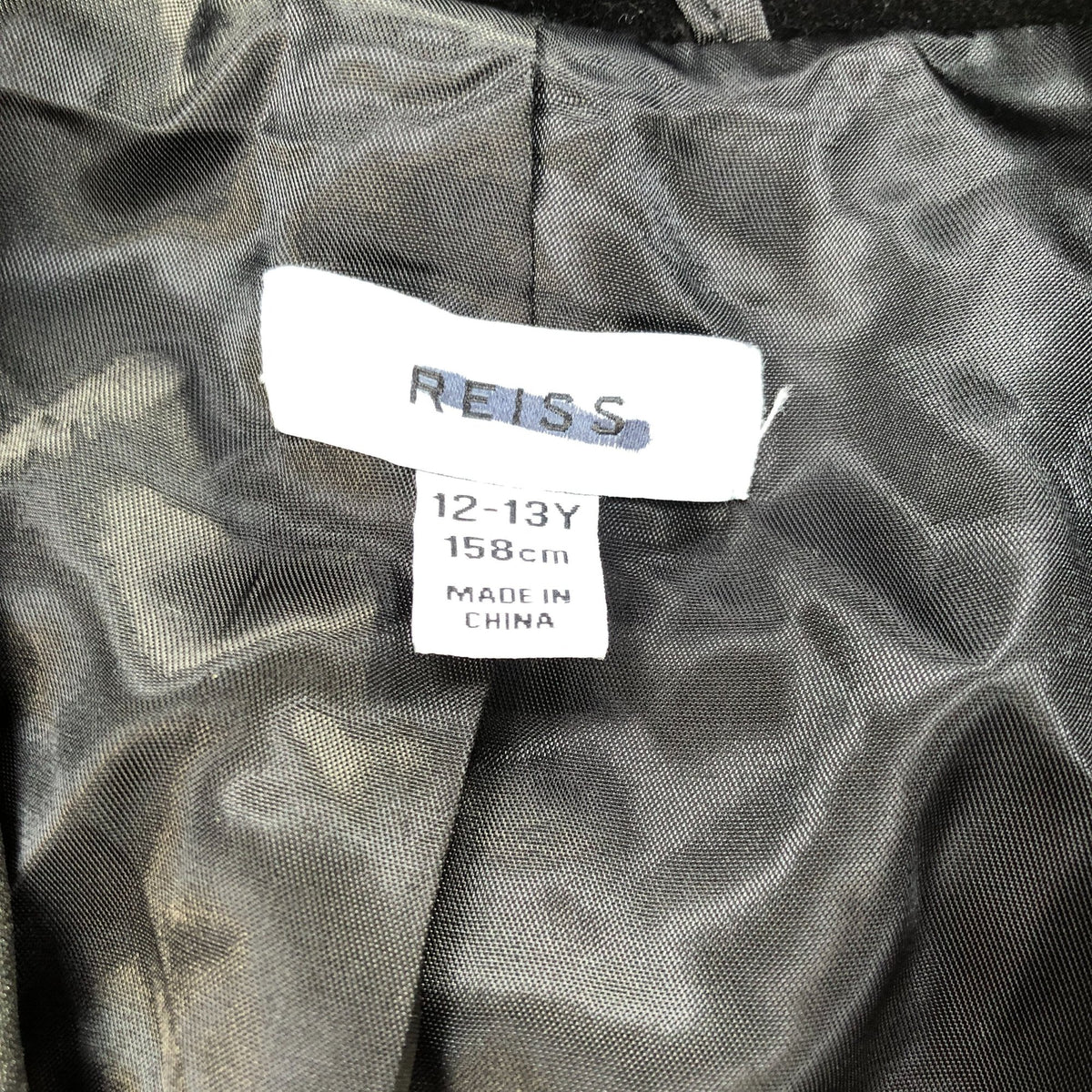 Reiss Black Velvet Blazer Formal Jacket 12-13 Years